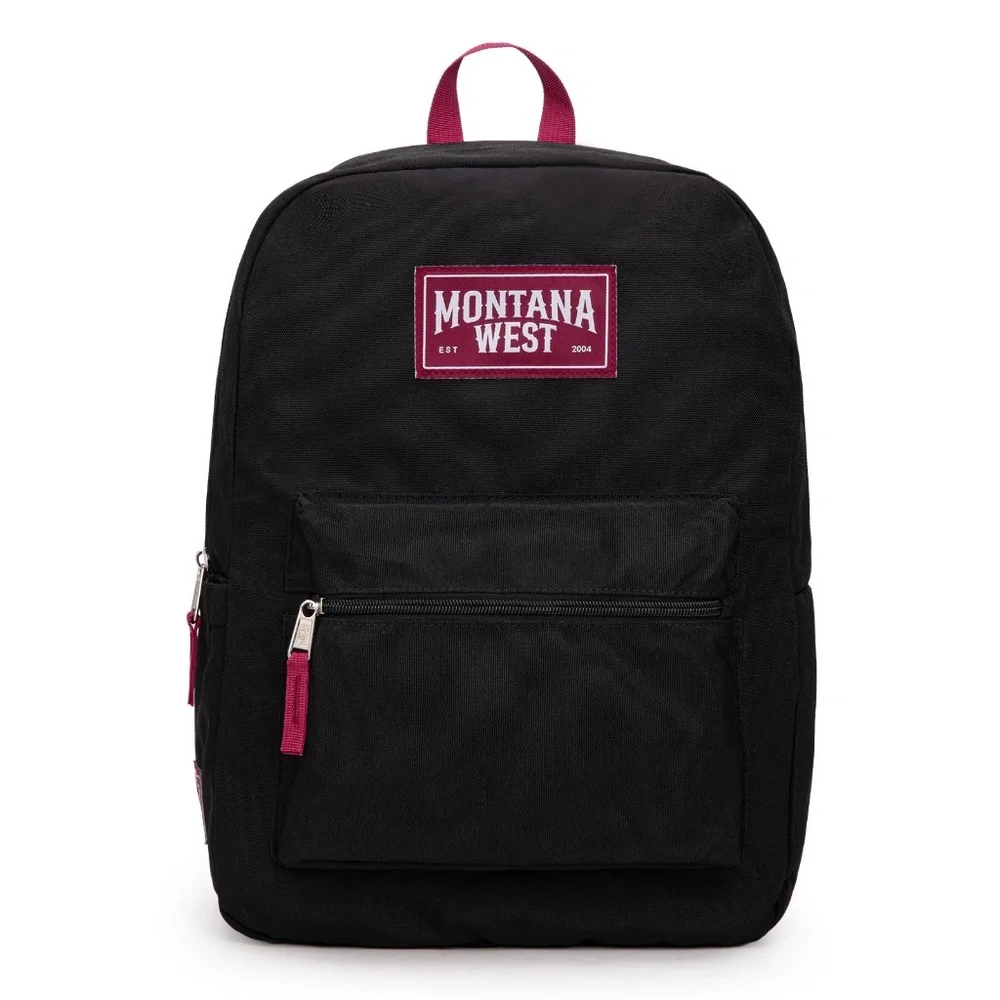 Montana West Bucking Cowgirl Print Backpack -2Pcs Set - Pink - Picture 2 of 6